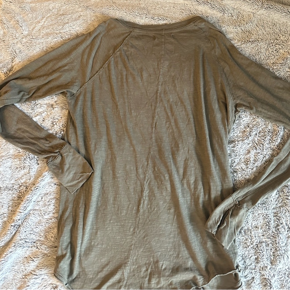 We The Free Olive Green Crewneck Long Sleeve Tee - Picture 5 of 5